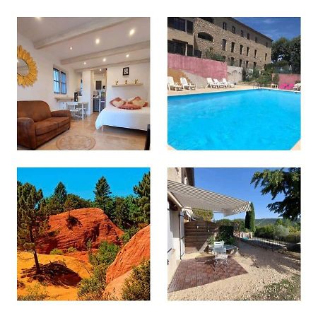 Logement D'Exception Pres Du Colorado Provencal Dans Une Residence Au Calme Avec Piscine Offrant Une Vue Imprenable Sur Le Luberon Depuis Sa Terrasse Viens 외부 사진